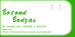 botond bodzas business card